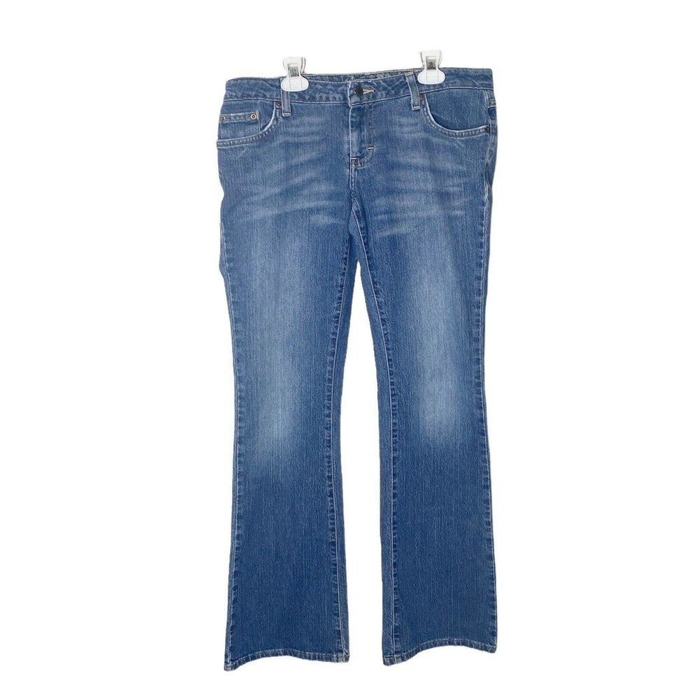 American eagle Y2k Womens stretch skinny flare Sz 6 Blue jeans Bell Bottoms